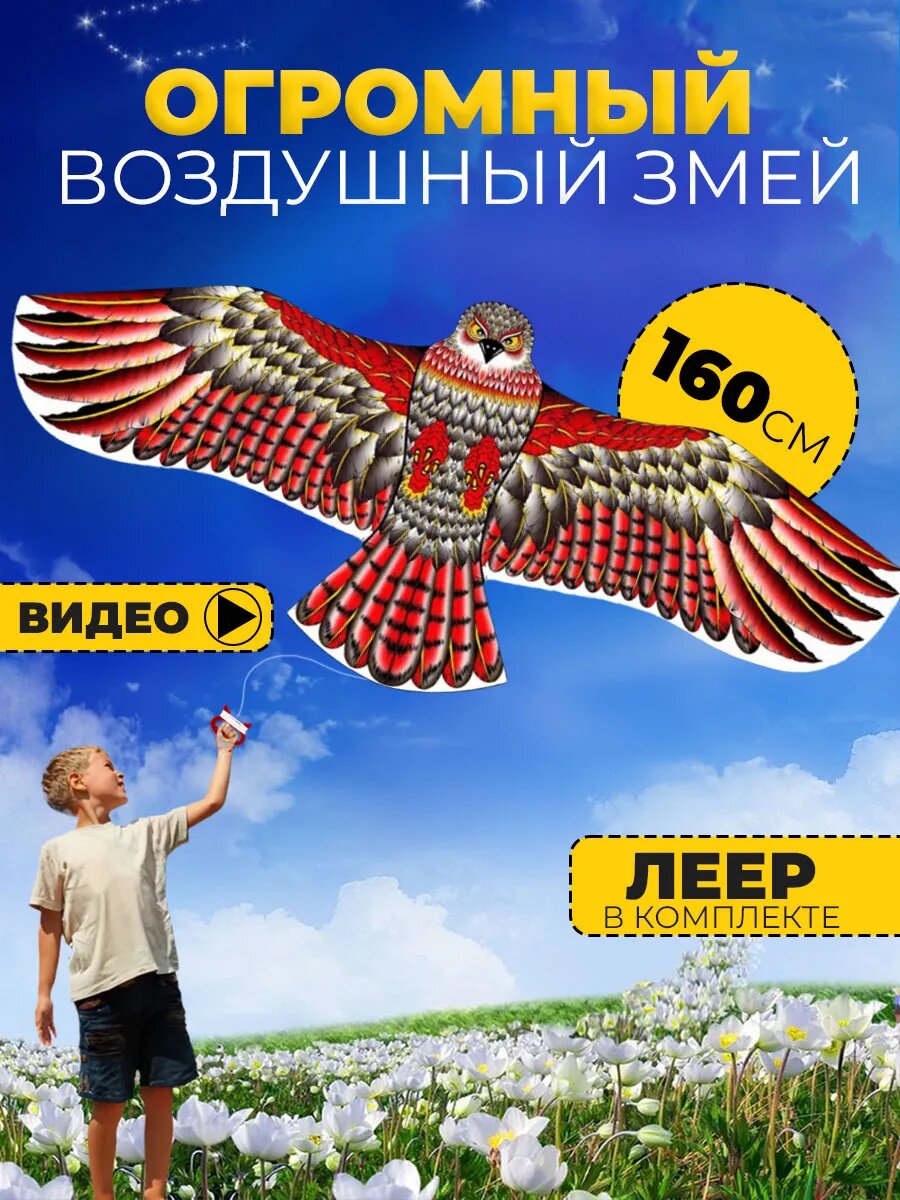 Воздушный Змей для ребенка большой Сокол