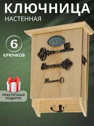 Ключница настенная из МДФ Три ключа 22х30х8 см для хранения ключей, модель Y6-2159