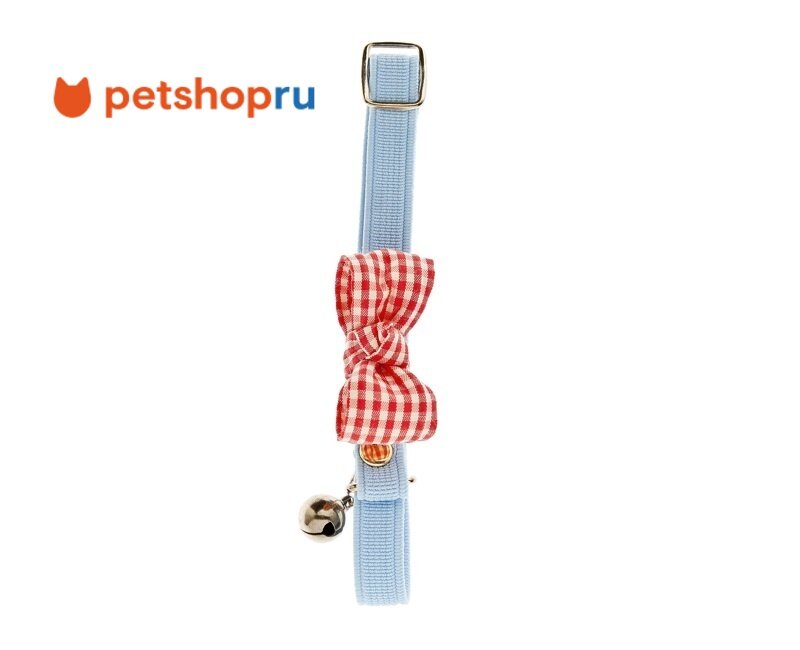 Ferribiella аксессуары Ошейник для кошки с бантом "Клетка" RIBBON CAT COLLAR VICHY
