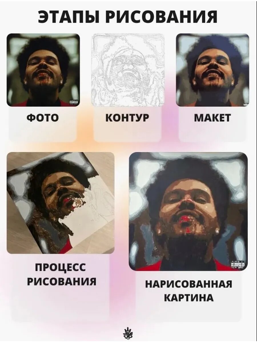 Граффити картина по номерам на холсте — фото 1