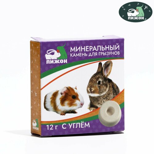 Минеральный камень для грызунов с углем, 12 г