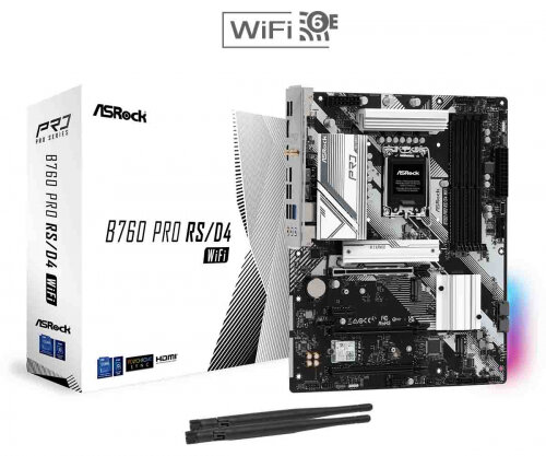 Материнская плата Asrock B760 PRO RS/D4 WIFI (LGA1700, ATX)