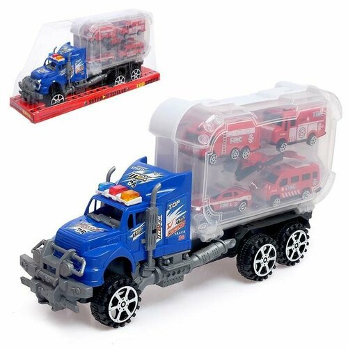 Грузовик инерционный Пожарная служба с техникой 1277₽