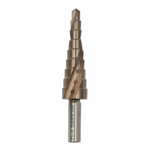 Сверло ступенчатое по металлу 4-12мм 9ступ Р6М5 HSS-COBALT 735₽