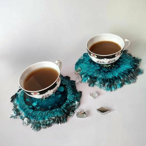 Комплект подставок декоративных универсальных Зов моря из эпоксидной смолы 2988₽