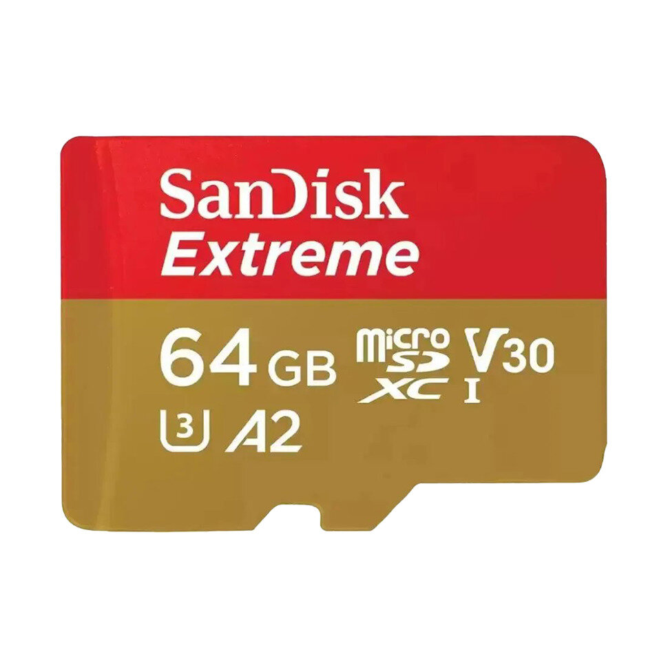 Карта памяти SanDisk Extreme microSDXC 64Gb UHS-I U3 Class 10