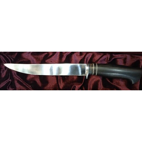 нож гид сталь k340 рукоять черный граб карельская береза Нож кованый филейный #6 сталь Х12МФ