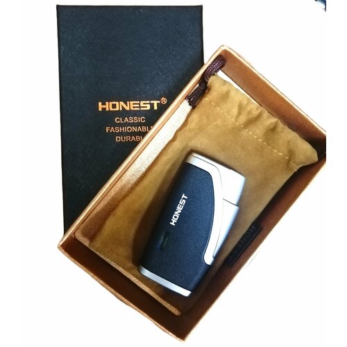 Зажигалка подарочная газовая HONEST / турбо зажигалка / подарки к празднику