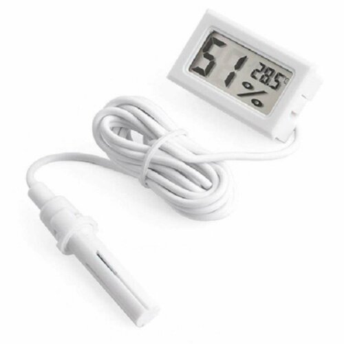 Электронный гигрометр-термометр C09Y14B5 с выносным датчиком, цвет белый цифровой термометр masak с выносным датчиком 2 шт электронный гигрометр для дома