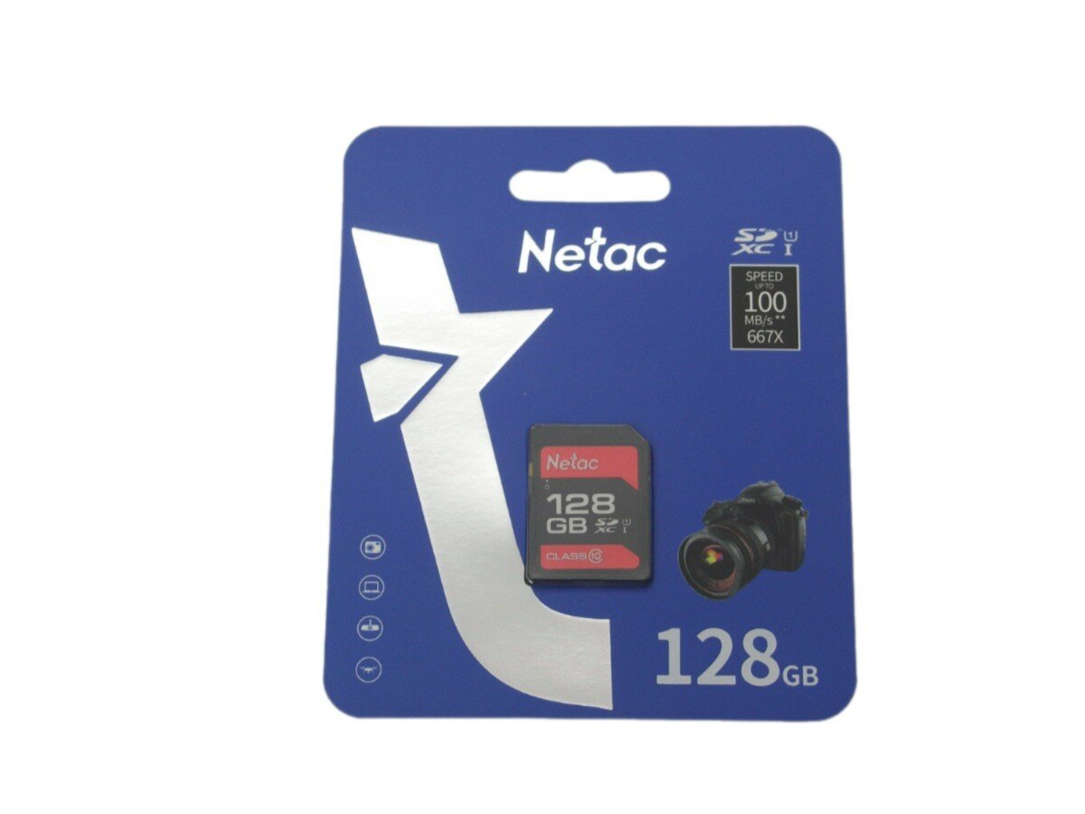 Карта памяти 128Gb (Secure Digital Card) Netac P600 Class 10 SDXC