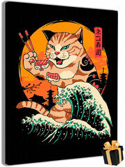Картина по номерам "Суши кот" холст на подрамнике 40*50