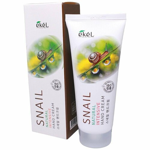 EKEL Крем для рук с Муцином улитки Интенсивный Snail Natural Intensive Hand Cream, 100 мл