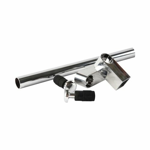 Рейлинг 600 мм с держателем и заглушками хром