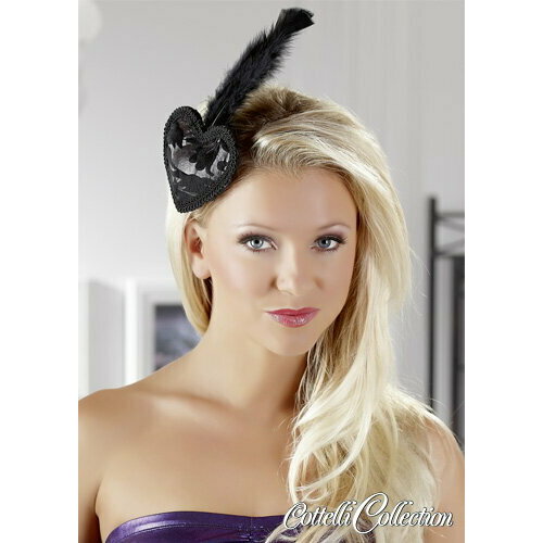 Заколка для волос с пером Cottelli COllection- Украшение с сердцем и пером