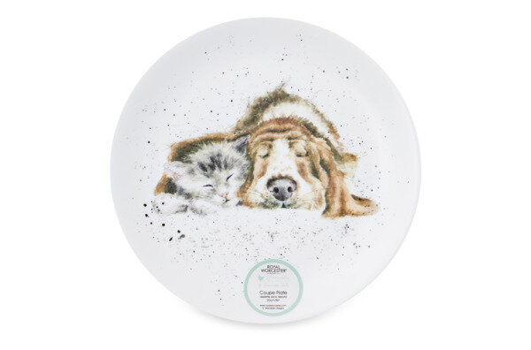 фото Тарелка закусочная Royal Worcester Забавная фауна Сладкий сон 20 см, фарфор костяной