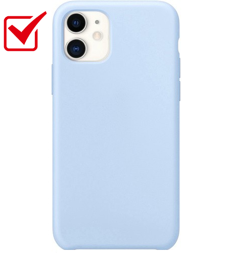 Чехол силиконовый для Apple iPhone 11, чехол для айфона 11 (голубой), с мягким покрытием внутри