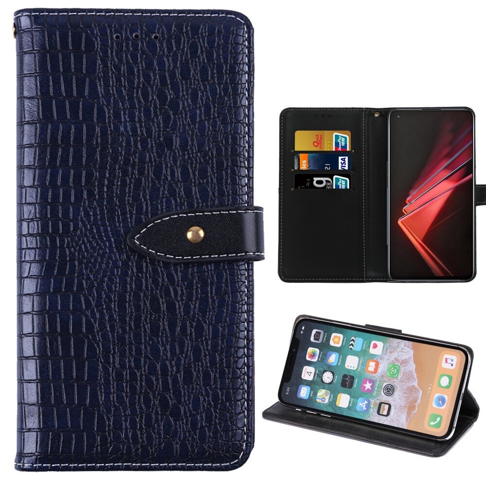 Чехол MyPads Croco Poko для Blackview BV9300 Pro роскошный эксклюзивный с фактурной прошивкой рельефа кожи крокодила с застежкой и визитницей женск. — фото 1