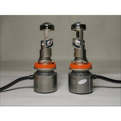 Cветодиодные лампы H11 мини линзы 12-24v, 2 шт