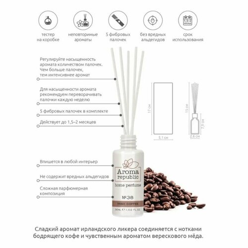 Аромадиффузор AROMA REPUBLIC Irish coffee 30 мл 650₽