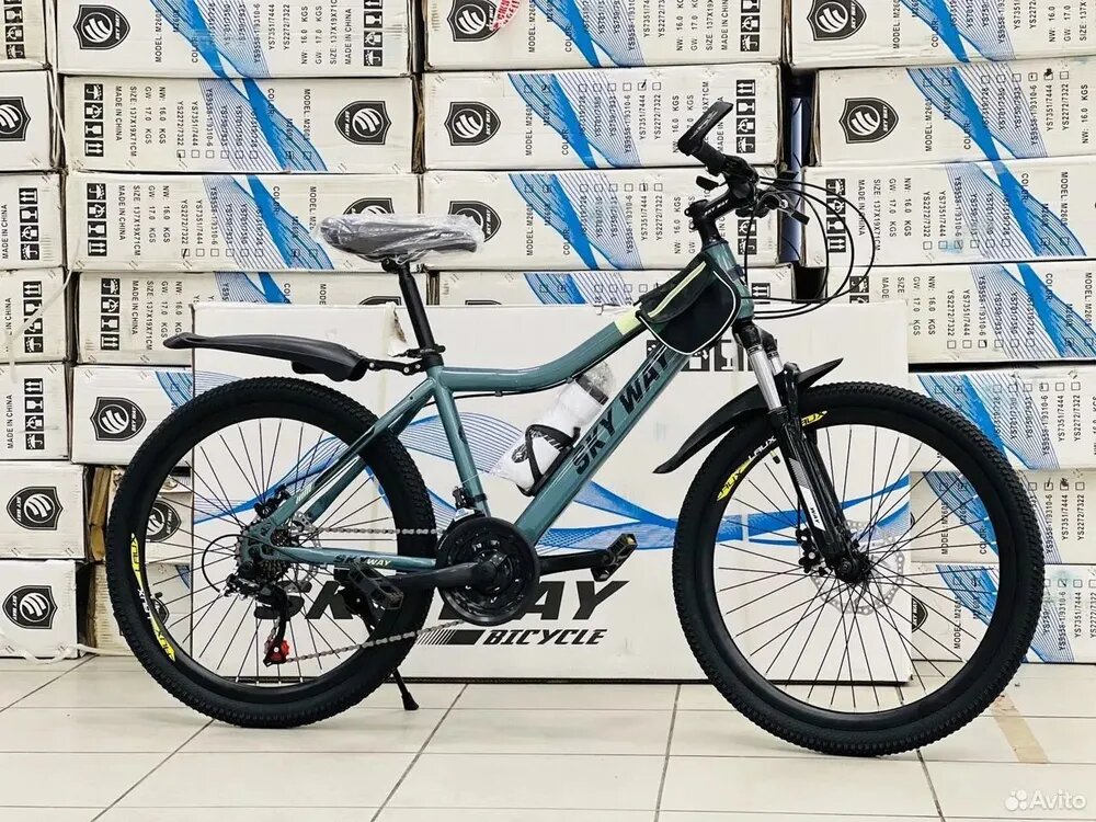 фото Велосипед Sky Way горный, городской 24" светло-зеленый