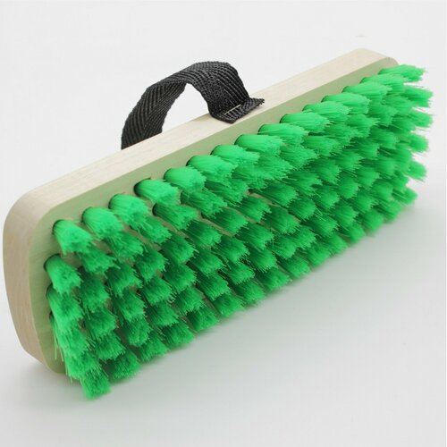 Щетка крупная прямоугольная с жестким ворсом для чистки больших поверхностей ГОСТ Россия 220х75х40 мм большая с тканевым ремешком Для ковра пола и др.