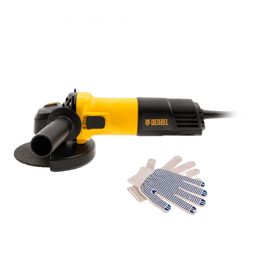 Угловая шлифовальная машина УШМ Denzel AGH125-900 900 Втрабочие перчатки 3780₽