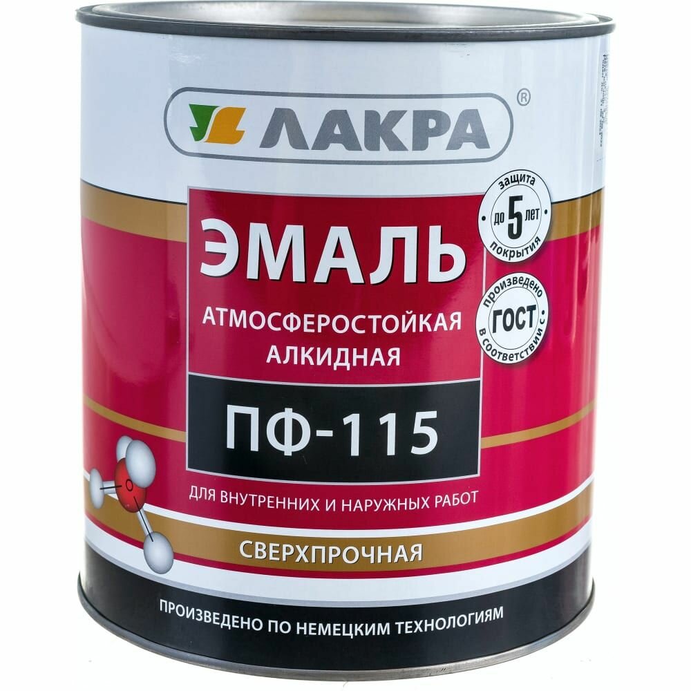 фото Эмаль Лакра ПФ-115 белая матовая, 3 кг 90000698908