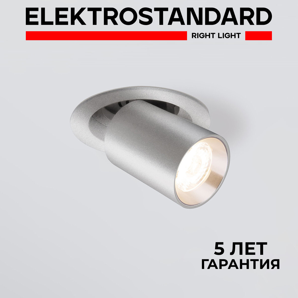 Встраиваемый светодиодный светильник Elektrostandard Pispa 9917 LED, 10 Вт, 4200 K, цвет серебро
