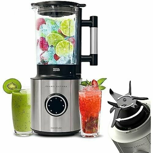 Настольный миксер Cecotec Grand Katana 2700MAX Total Destroy Screen B Максимальная мощность 2700 Вт цифровой дисплей 8-лопастной нож с черным титановым покрытием стеклянная насадка объемом 18 л 2732000₽