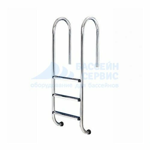 Лестница Kripsol Wall/Muro на узкий борт, 3 ступени люкс, AISI-304, цена - за 1 шт