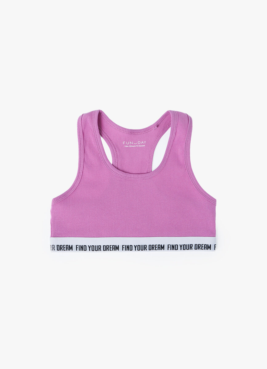 Майка детская для девочек, FUNDAY, VUG725F16-72, лавандовый, 134-140