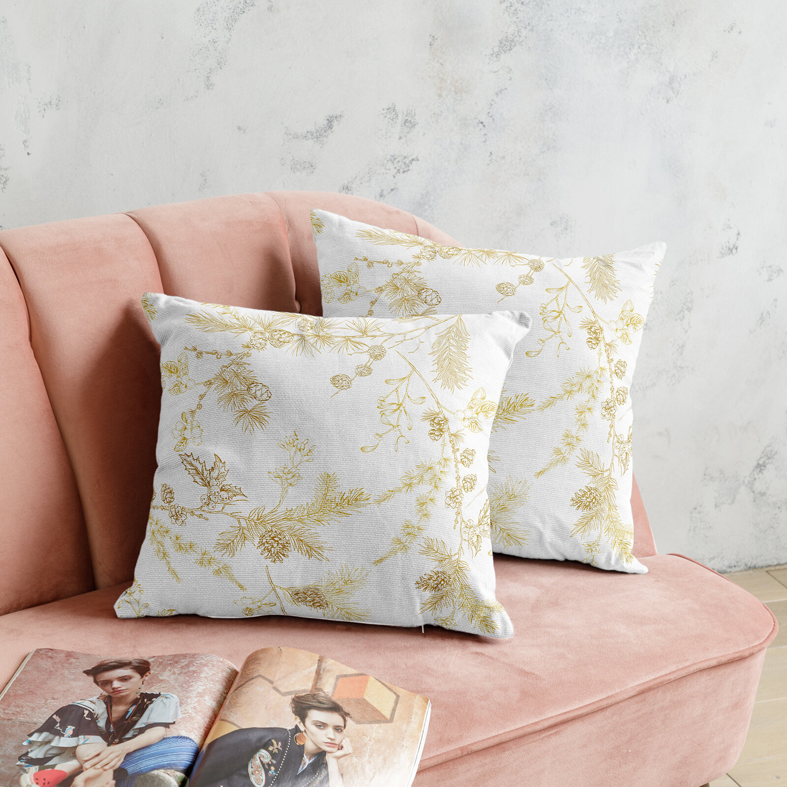 Наволочка декоративная на молнии 2 шт 45х45 