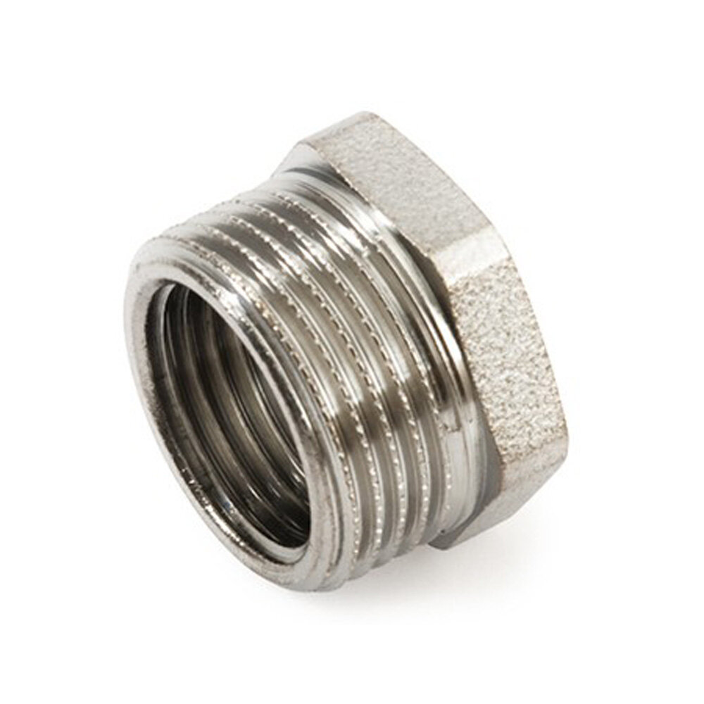Комплект футорок General Fittings 1 1/2"х1 1/4" никель (Италия) 2 штуки
