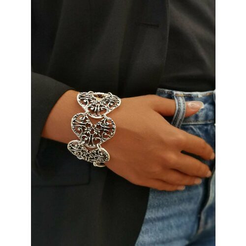 Браслет-цепочка 1 шт размер 18 см диаметр 5 см серебристый 990₽