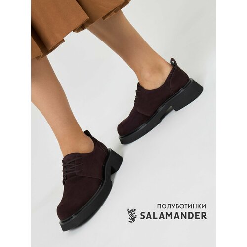 фото Полуботинки дерби salamander, размер 35, темно-коричневый