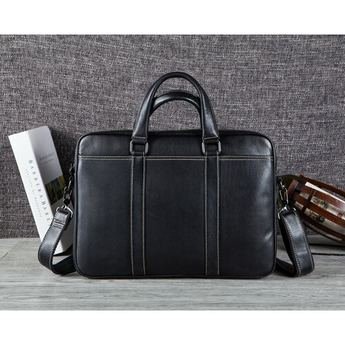 Сумка планшет WESTAL, фактура гладкая, лаковая, черный