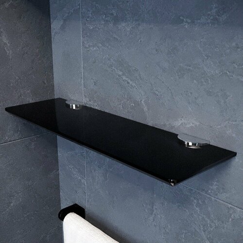 Полка для ванной из камня черная Skobtsov 40х12х1см