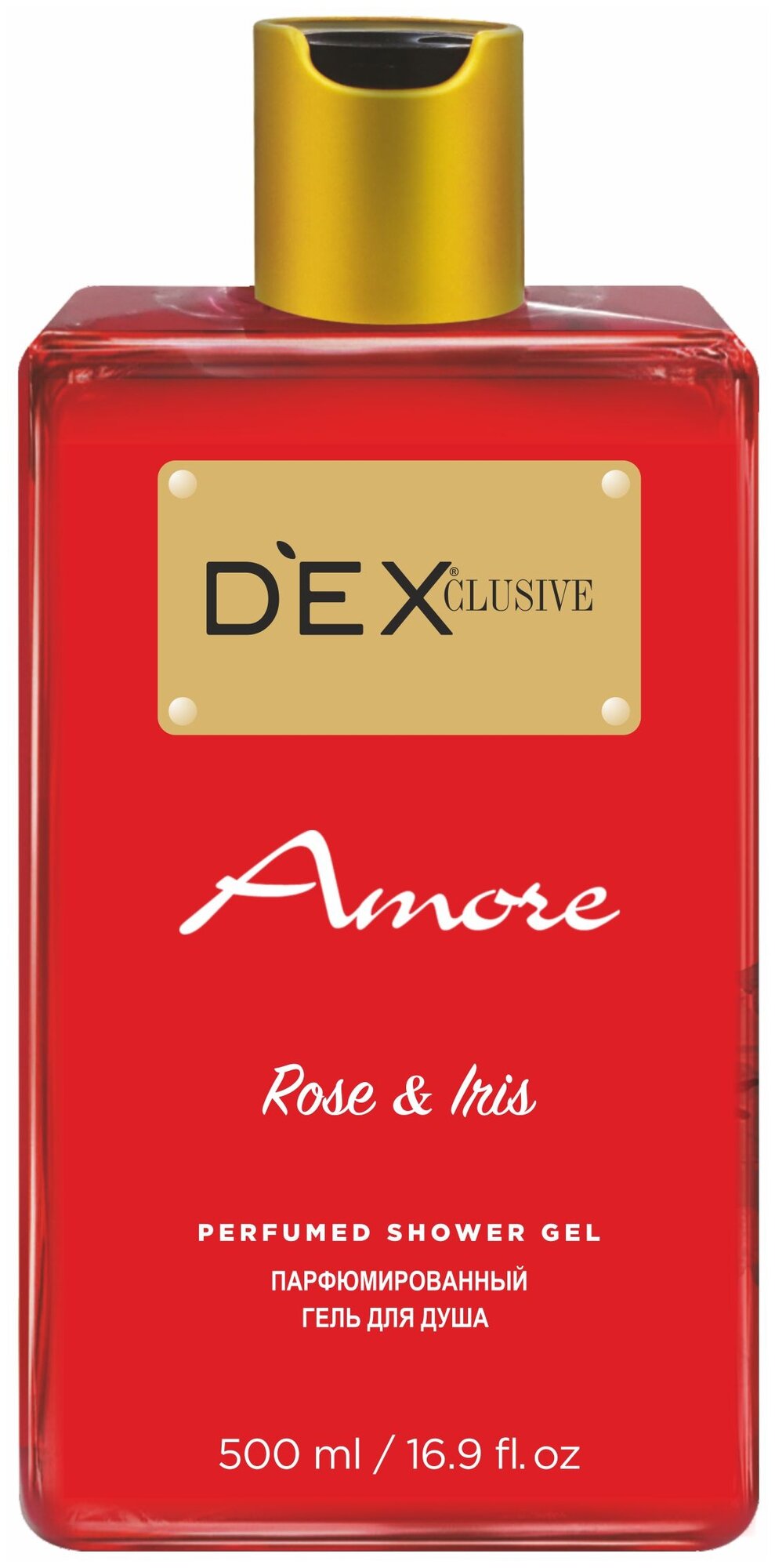 Гель для душа DexClusive Amoreроза и ирис, 500 мл, 550 г