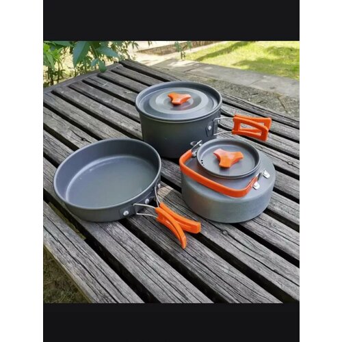 Набор туристической посуды с чайником
