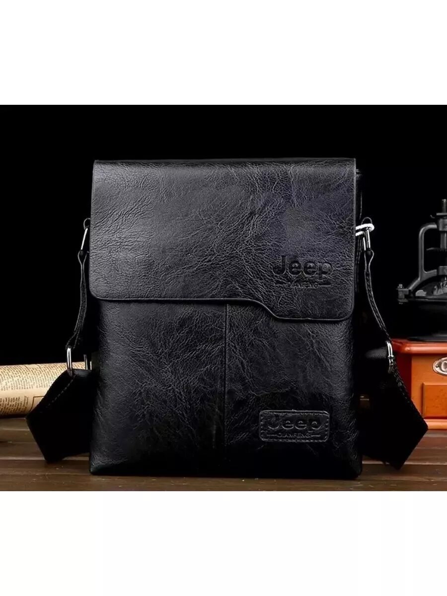 Сумка кросс-боди , фактура гладкая, черный — фото 1