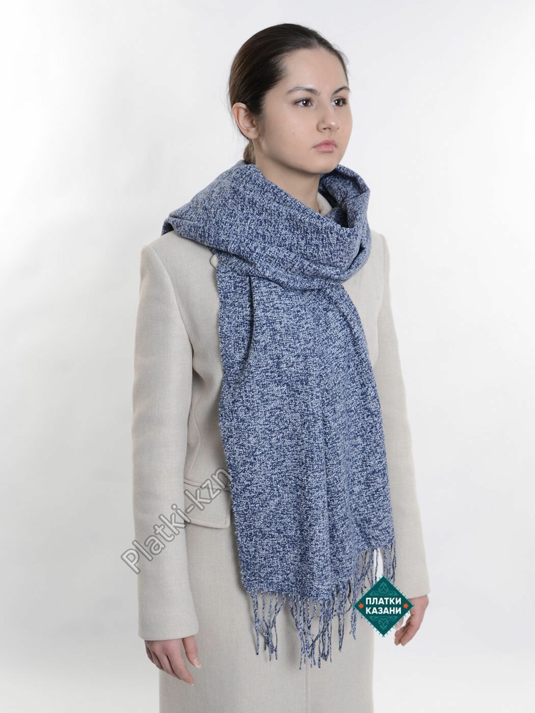 Палантин Cashmere Базовая коллекция для женщин,180х65 см, синий