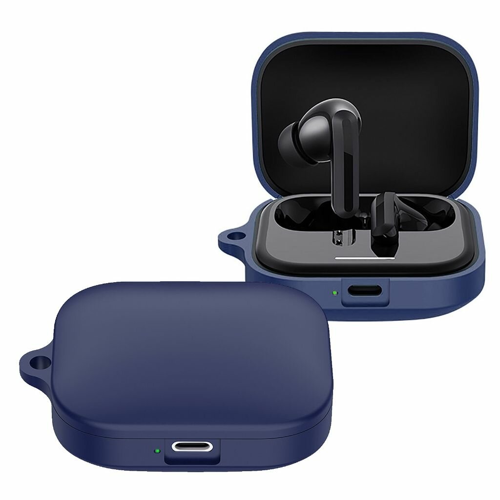 Совместимый с Redmi Buds 5 Bluetooth наушниками защитным чехлом - темно-синий