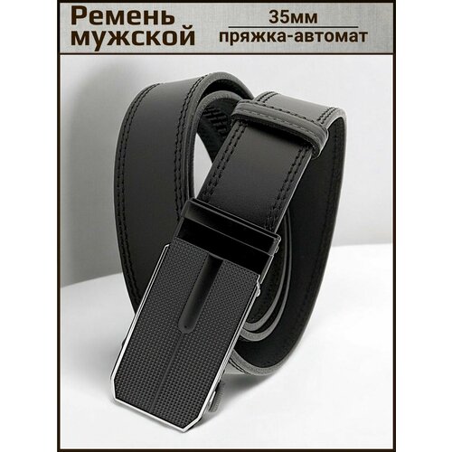 фото Ремень aksybelt для мужчин, размер 105, черный прошитый