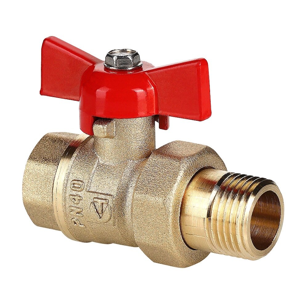 Кран вода VALTEC стандартс полусгоном 1/2, вн.-нар. PN40 VT.127. GN.04