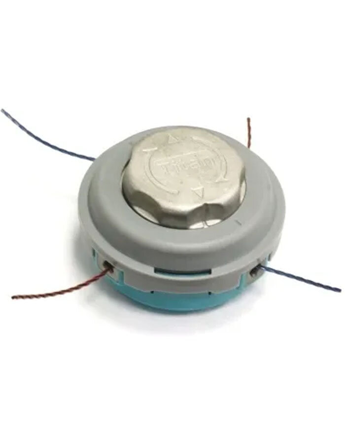 Катушка для триммера полуавтомат (M10x125 левая) 4 лески (16-3мм) легкая заправка лески алюминиевая кнопка / триммерная головка / шпуля для триммера