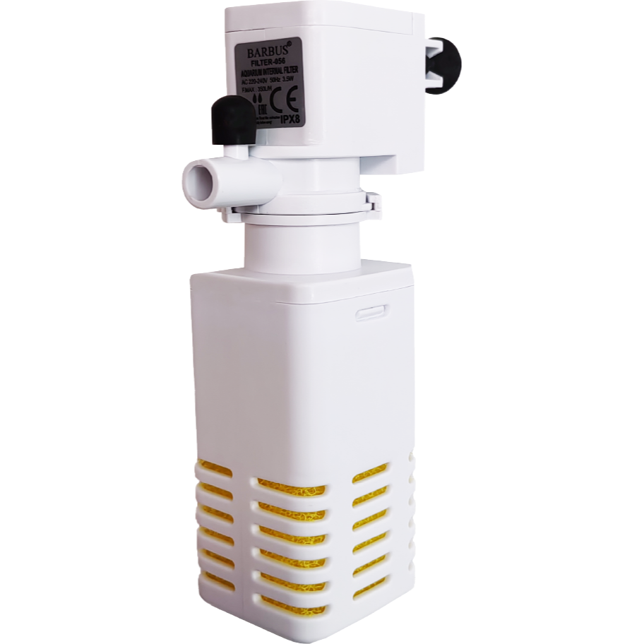 Фильтр внутренний BARBUS FILTER 056, 3 в 1, фильтрация, циркуляция, аэрация, 350 л/ч, 3,5 Вт белый