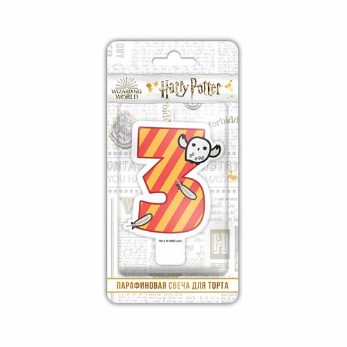 фото Nd play harry potter парафиновая свеча в торт чиби 18 г цифра 3 рисунок 297562-eq56 1шт