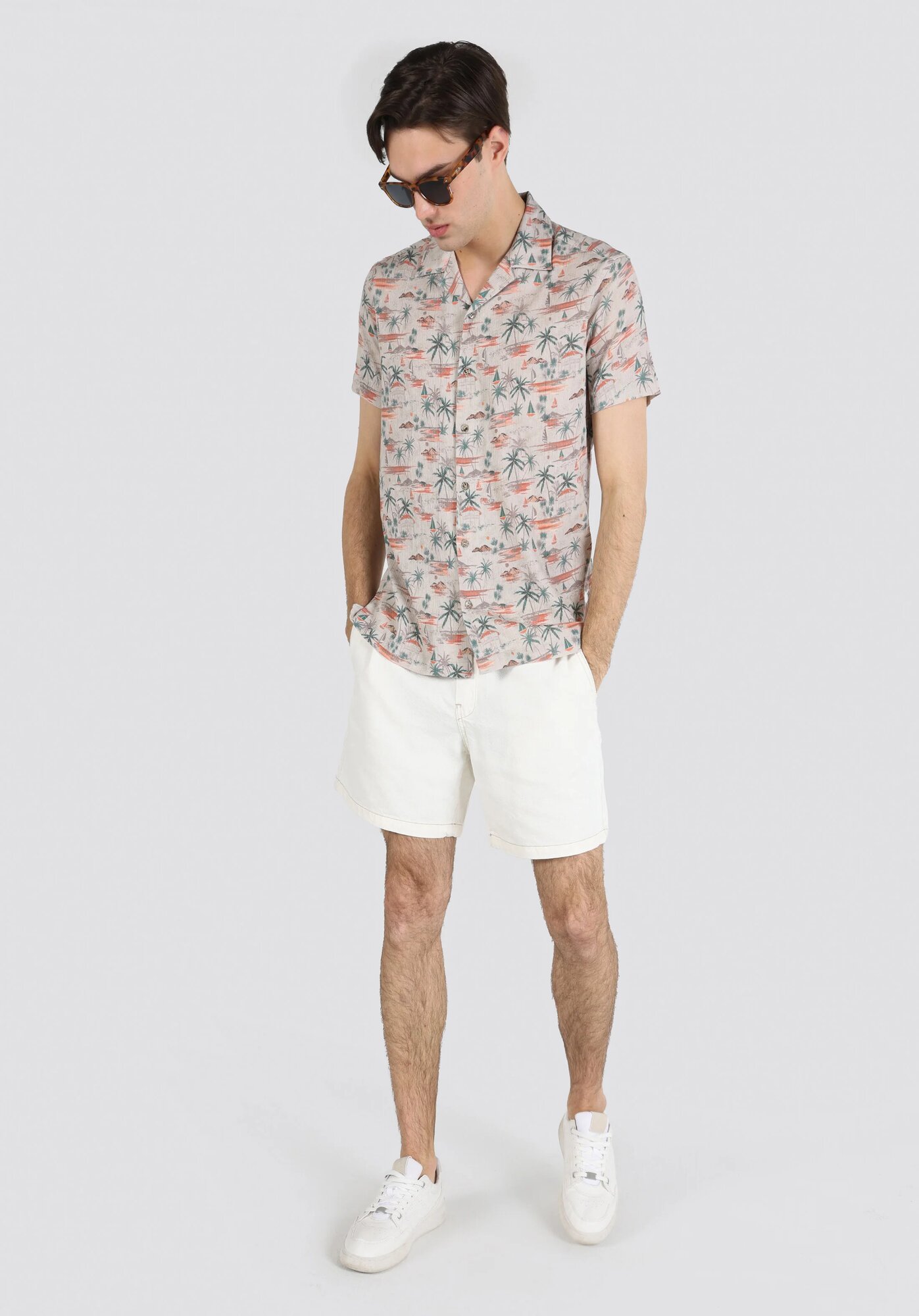 Рубашка COLIN'S Regular Fit, размер M, коричневый — фото 1