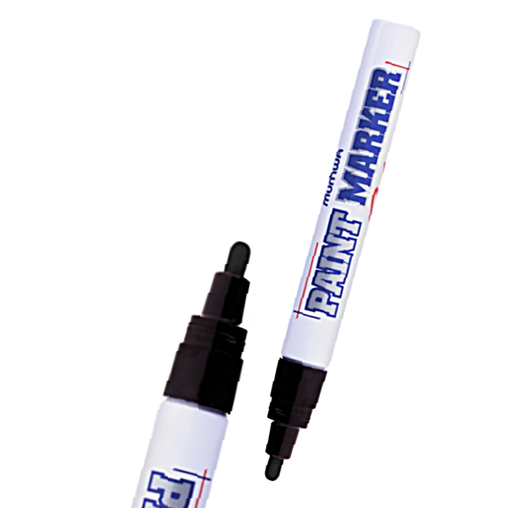 Маркер-краска 3 шт MunHwa нитро-основа, 4мм, цвет черный для строительных работ — фото 1