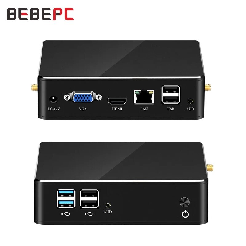 Мини-ПК BEBEPC j4125, DDR4, 1 LAN, 8111H, 256G, 128G, SATA, SSD, Мбит/с, Wi-Fi, Windows 10, 11, Linux, 8GRAM 128GSSD WIFI, J4125 DDR4